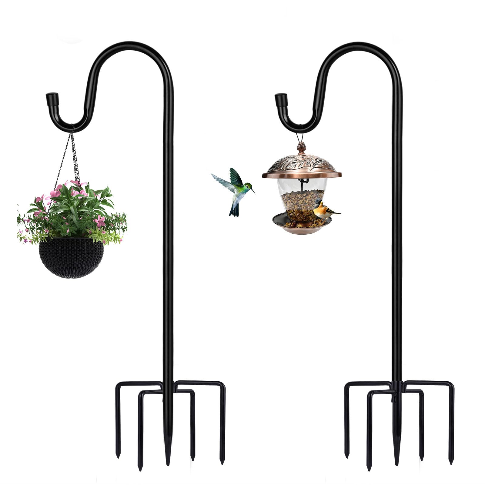 ToyHotels backyard birdwatching pole, keeps feeders organized and accessible for birds.