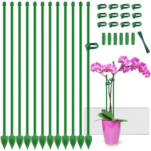 Toylin 15-inch fiberglass plant stake provides sturdy indoor/outdoor support.