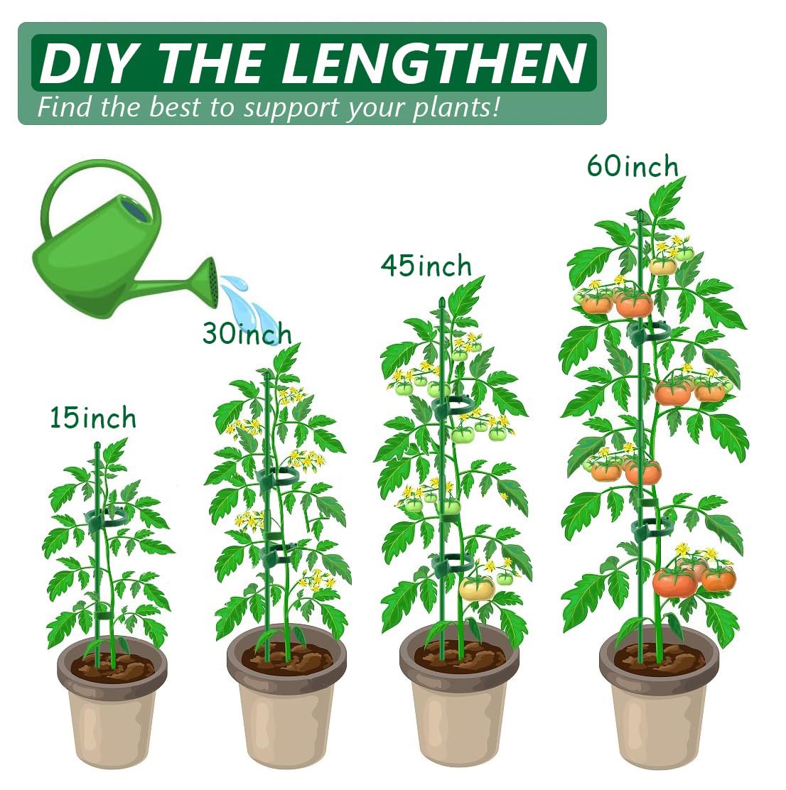 Toylin plant-support kit works indoors and outdoors for multiple plants.