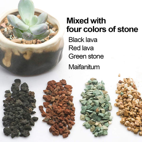 TOYPOPOR Natural stone blend provides minerals and aesthetic texture for planters.