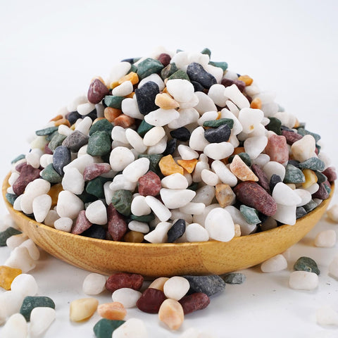 TOYPOPOR mixed color aquarium stones add vibrant accents for tanks and vases.