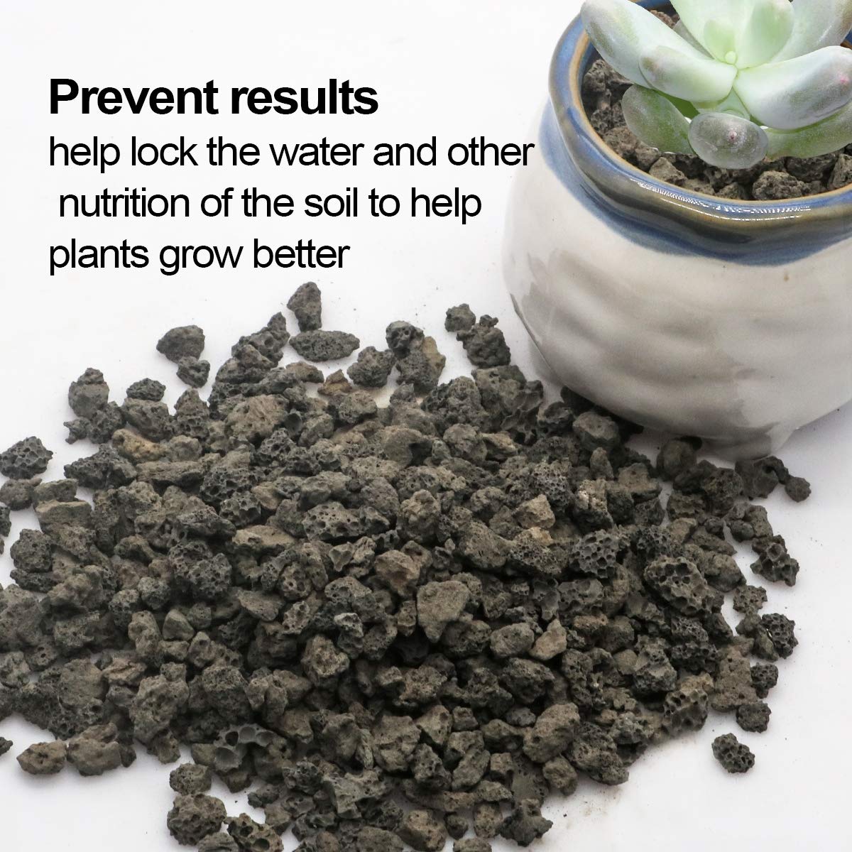TOYPOPOR 6lb lava rock for garden landscapes provides decorative accents and drainage.