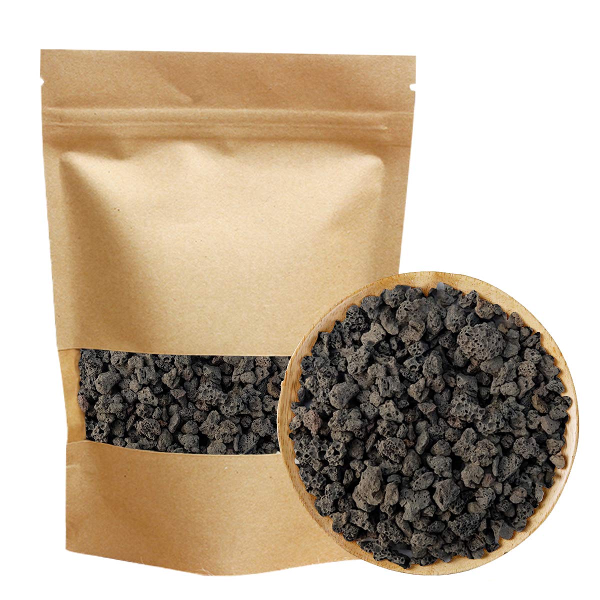 TOYPOPOR black lava rock top dressing improves drainage and moisture balance for potted plants