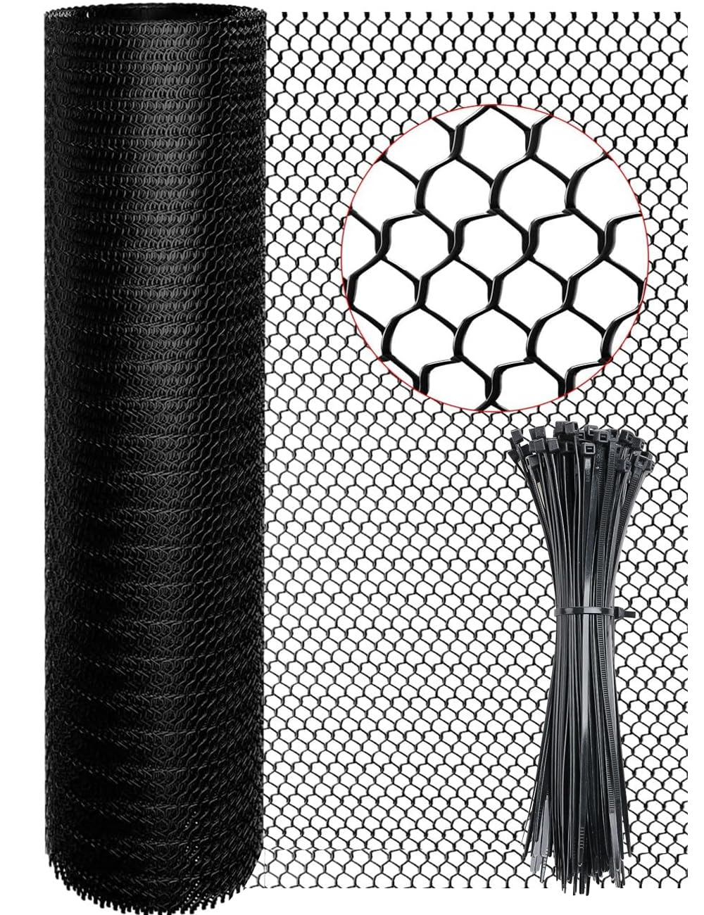 TOYPOPOR chicken wire fencing 16in x 15ft guarding garden beds and pets.