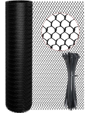 TOYPOPOR chicken wire fencing 16in x 15ft guarding garden beds and pets.