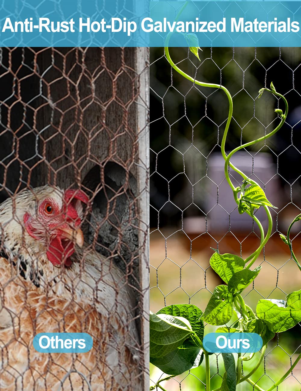 TOYPOPOR chicken wire for DIY crafts like racks and frames