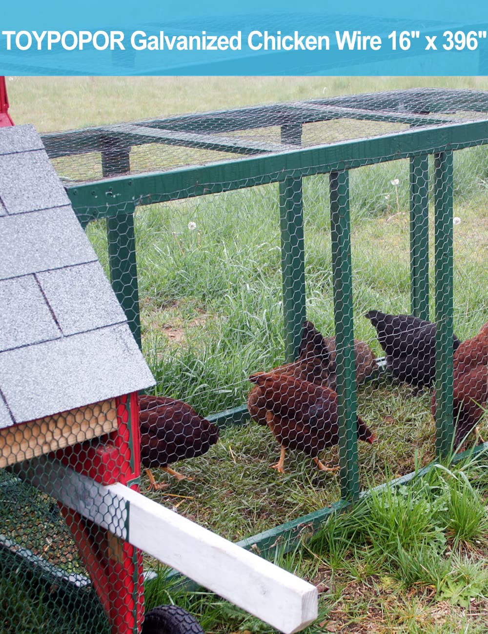 TOYPOPOR galvanized coating provides rust resistance for outdoor fencing