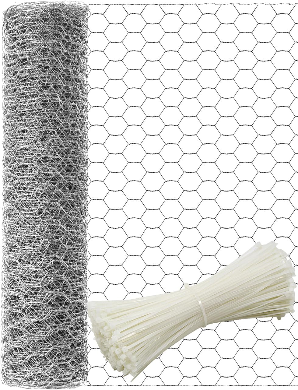 TOYPOPOR chicken wire hexagonal mesh 1-inch holes protects garden plants