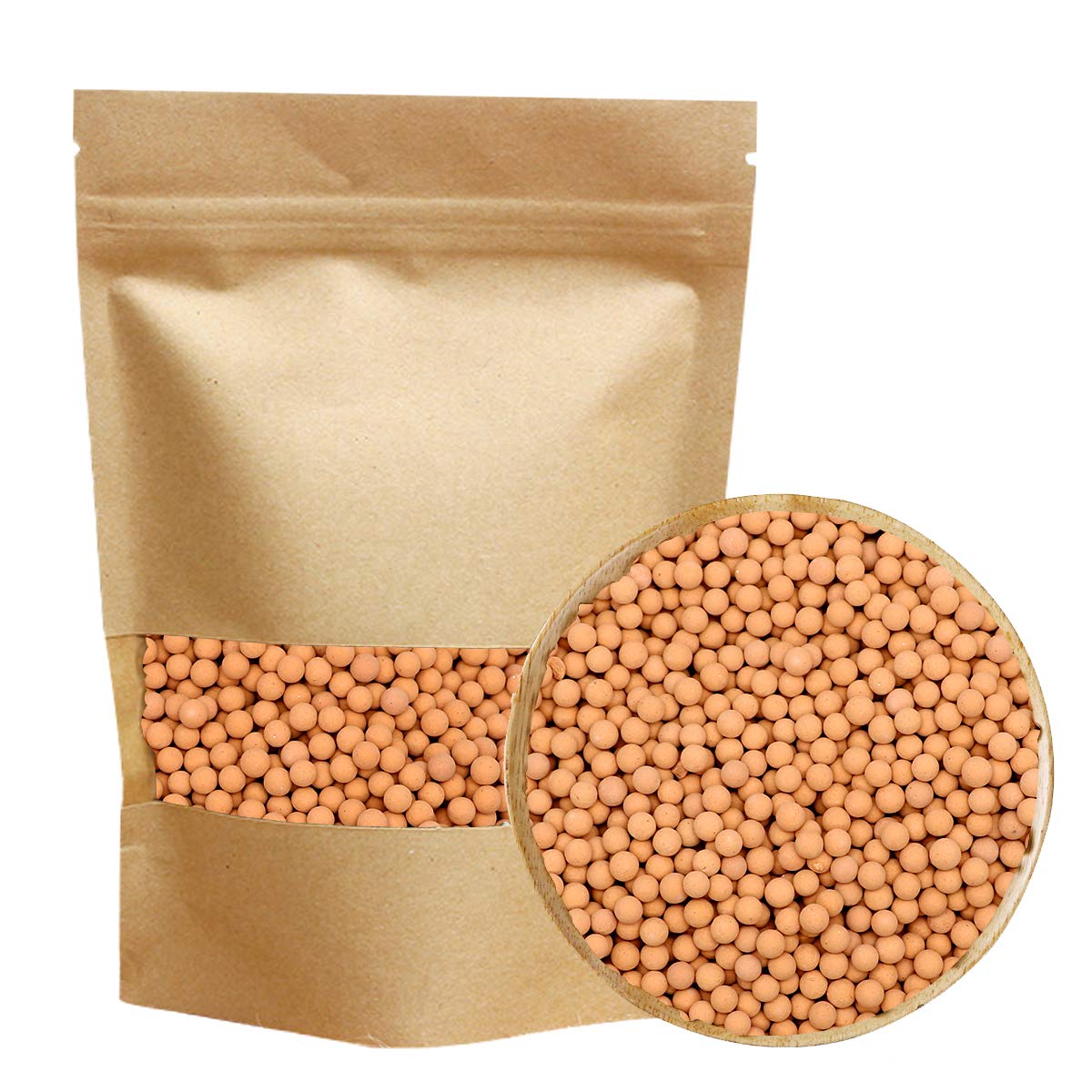 TOYPOPOR clay pebbles 2.2 lb bag for balanced drainage and aeration in pots.