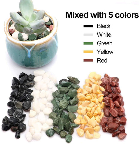 TOYPOPOR decorative pebbles brighten vases and planters with natural mixed color