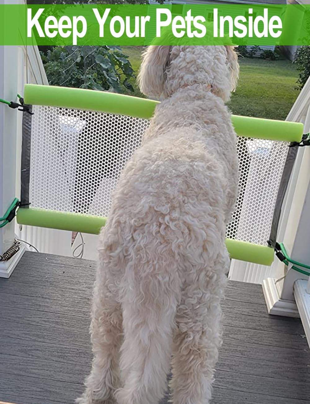 TOYPOPOR hexagonal garden fence offers sturdy, rustproof support for plants and pets.