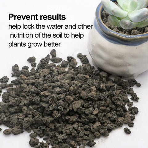 TOYPOPOR lava rock as ground cover for planters and garden beds