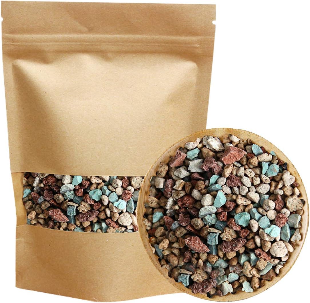 TOYPOPOR lava pebbles bag contents improve drainage for succulents and terrariums.