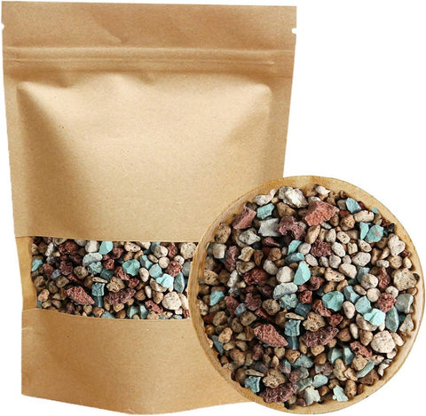 TOYPOPOR lava pebbles bag contents improve drainage for succulents and terrariums.