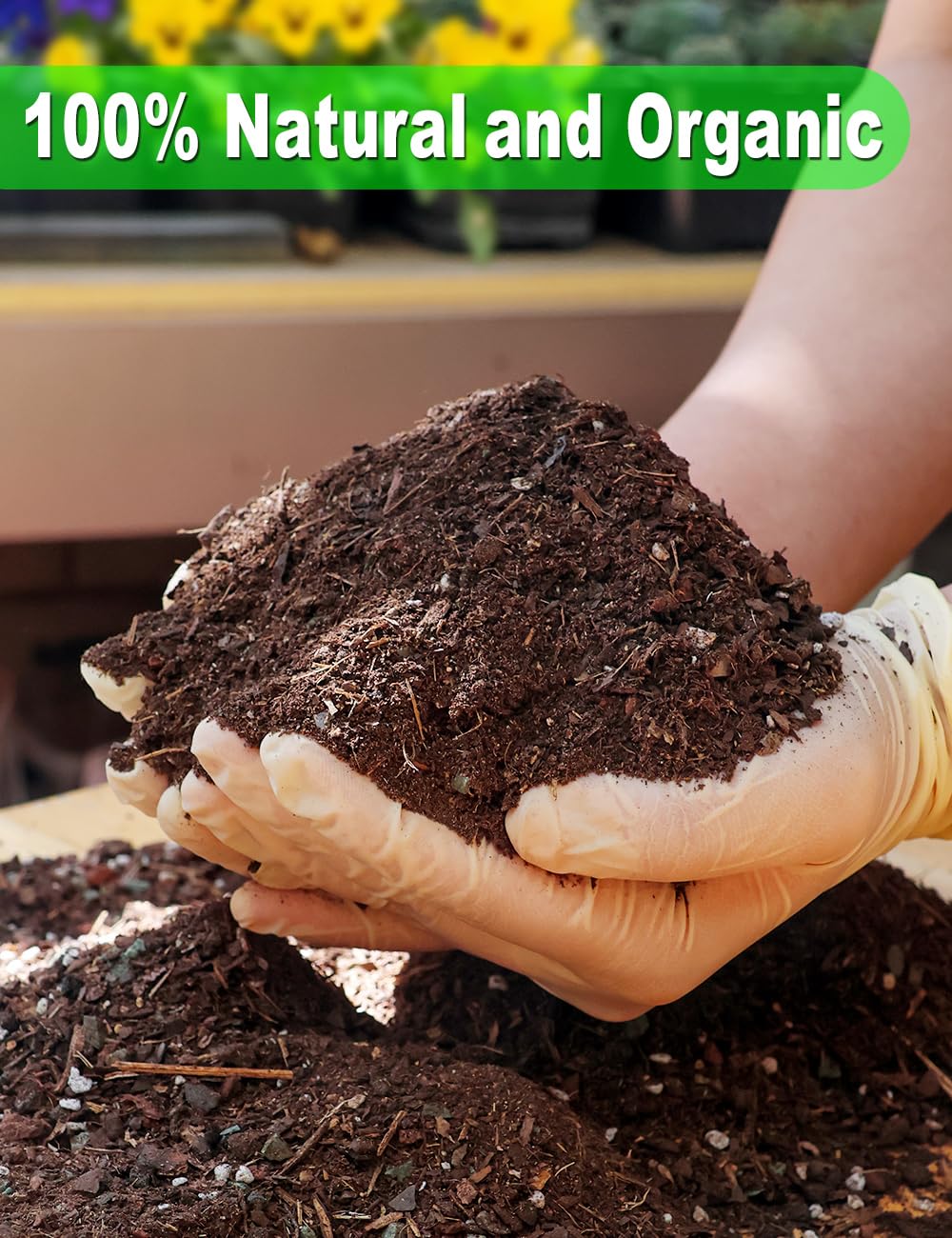 TOYPOPOR potting blend with granular texture for dryer feet between watering.