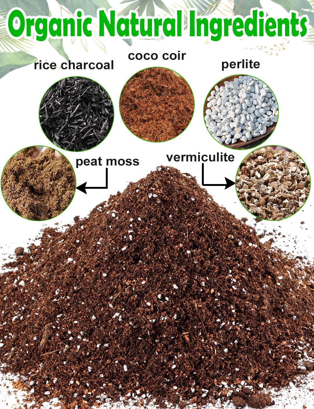 TOYPOPOR mix balances moisture for thriving plants between waterings.