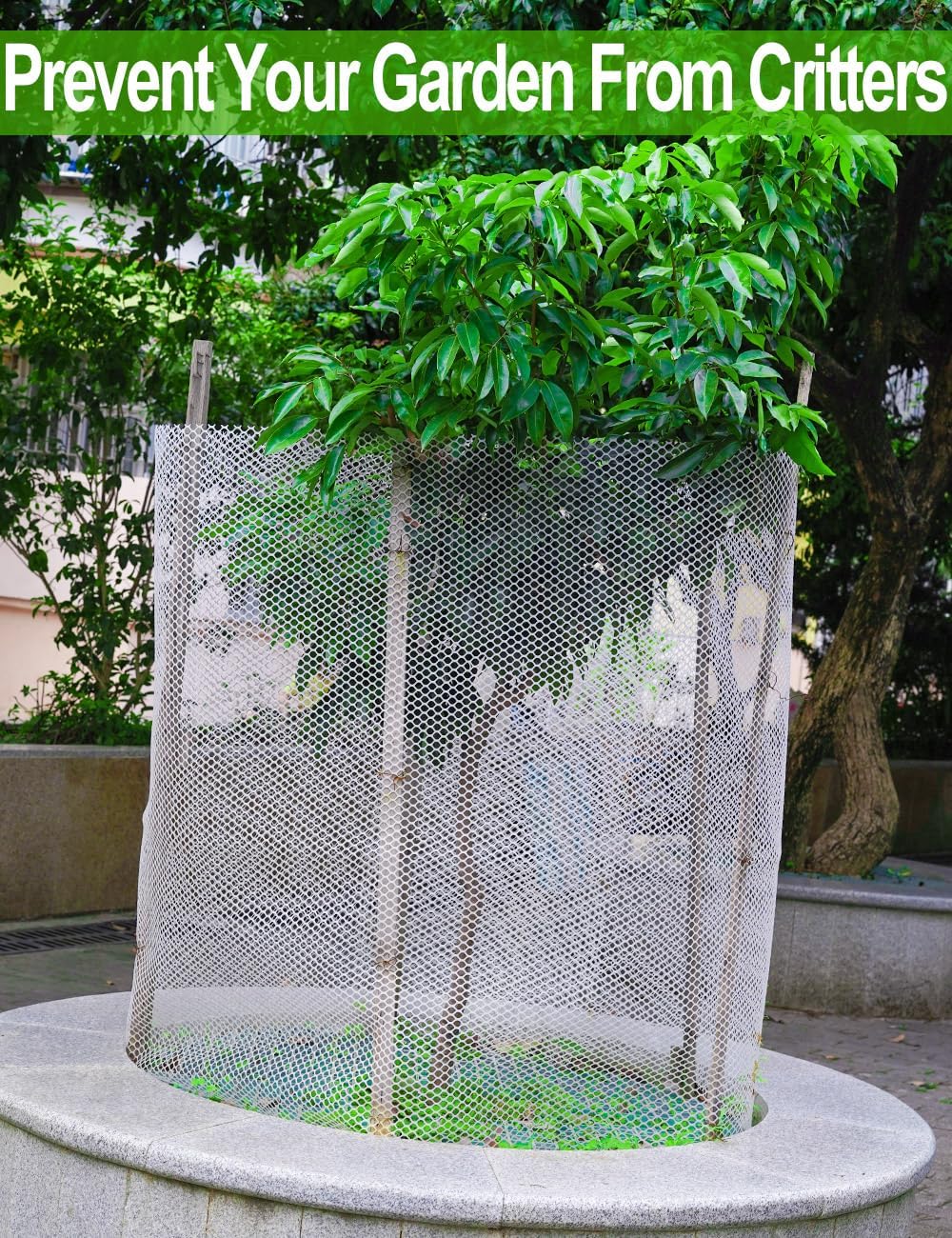 TOYPOPOR poultry fencing netting helps keep critters out while letting air flow.