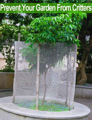 TOYPOPOR poultry fencing netting helps keep critters out while letting air flow.