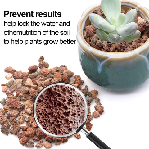 TOYPOPOR red lava rocks in a succulent pot arrangement