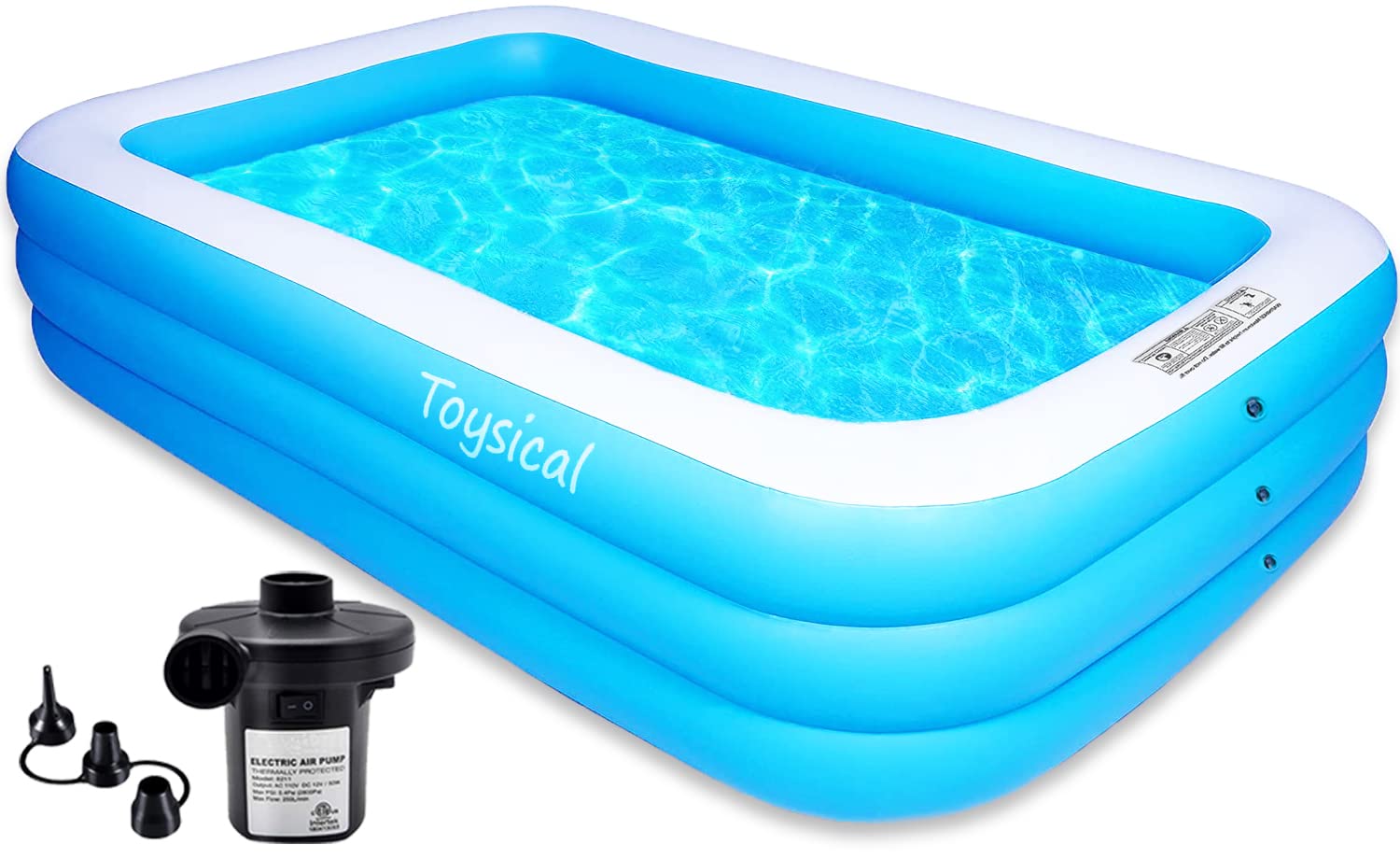 Toysical inflatable pool family-fun-setup in backyard for safe summer splash.