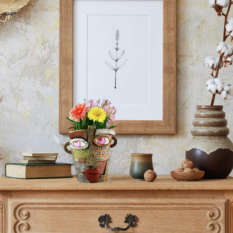 TOZLU indoor-outdoor planter display fits shelves, tables, or walls for versatile decor.