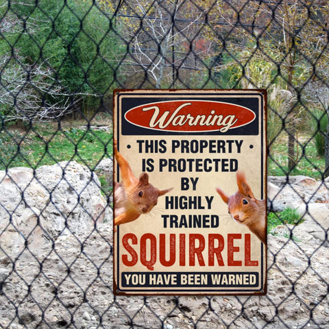 TP GLOBAL Funny Squirrels Sign pre-drilled holes enable quick hanging anywhere.