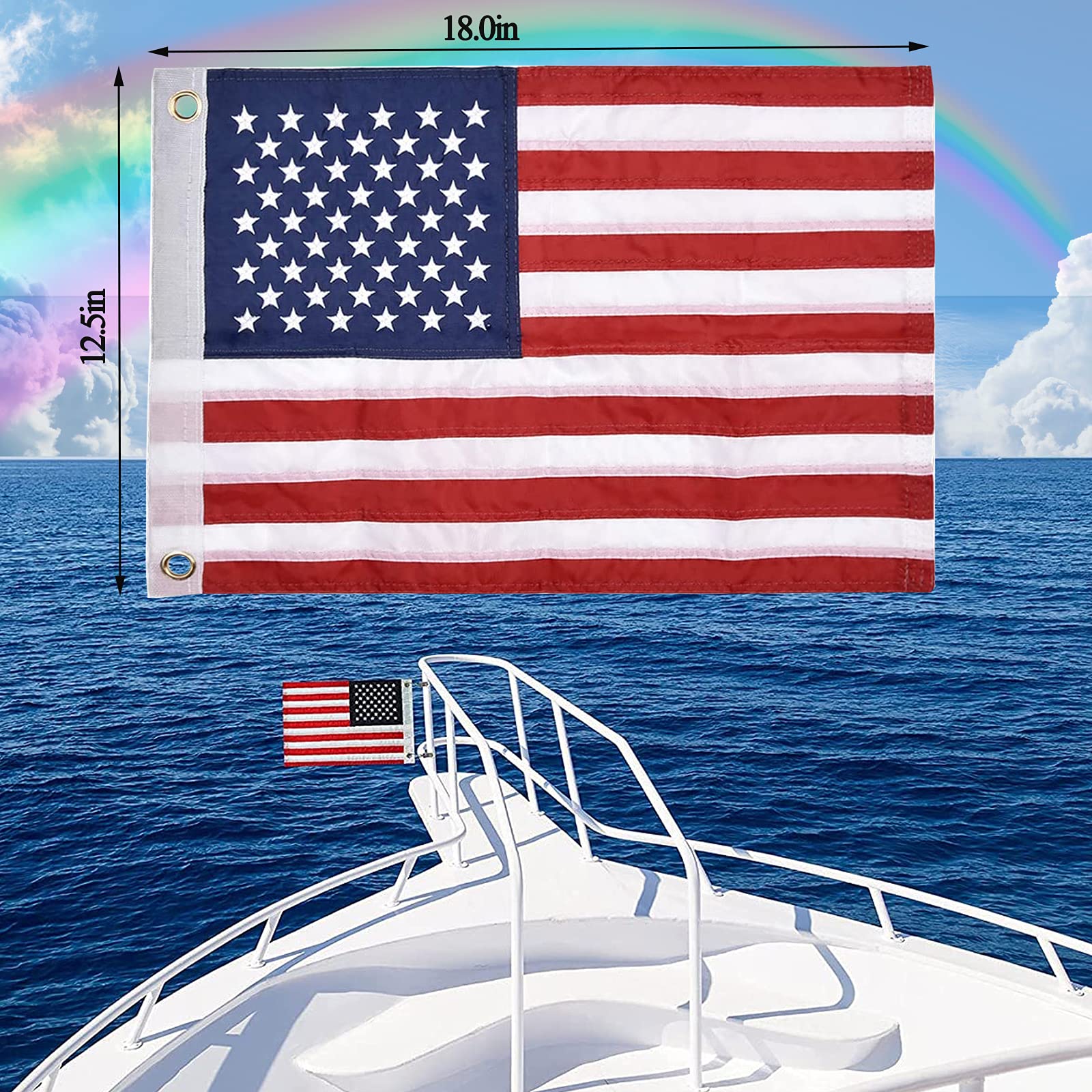TPFEYEN flag 12x18 brass grommets for easy mounting