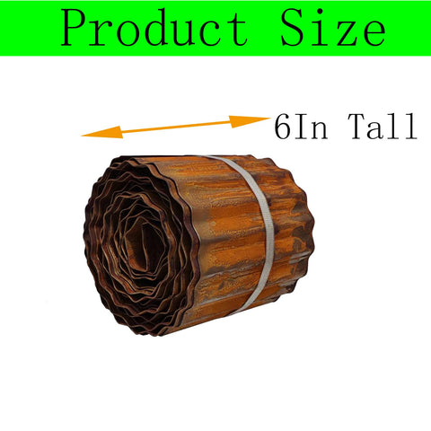 TPNEMGF 6in x 20ft corrugated border defines a garden border setup.