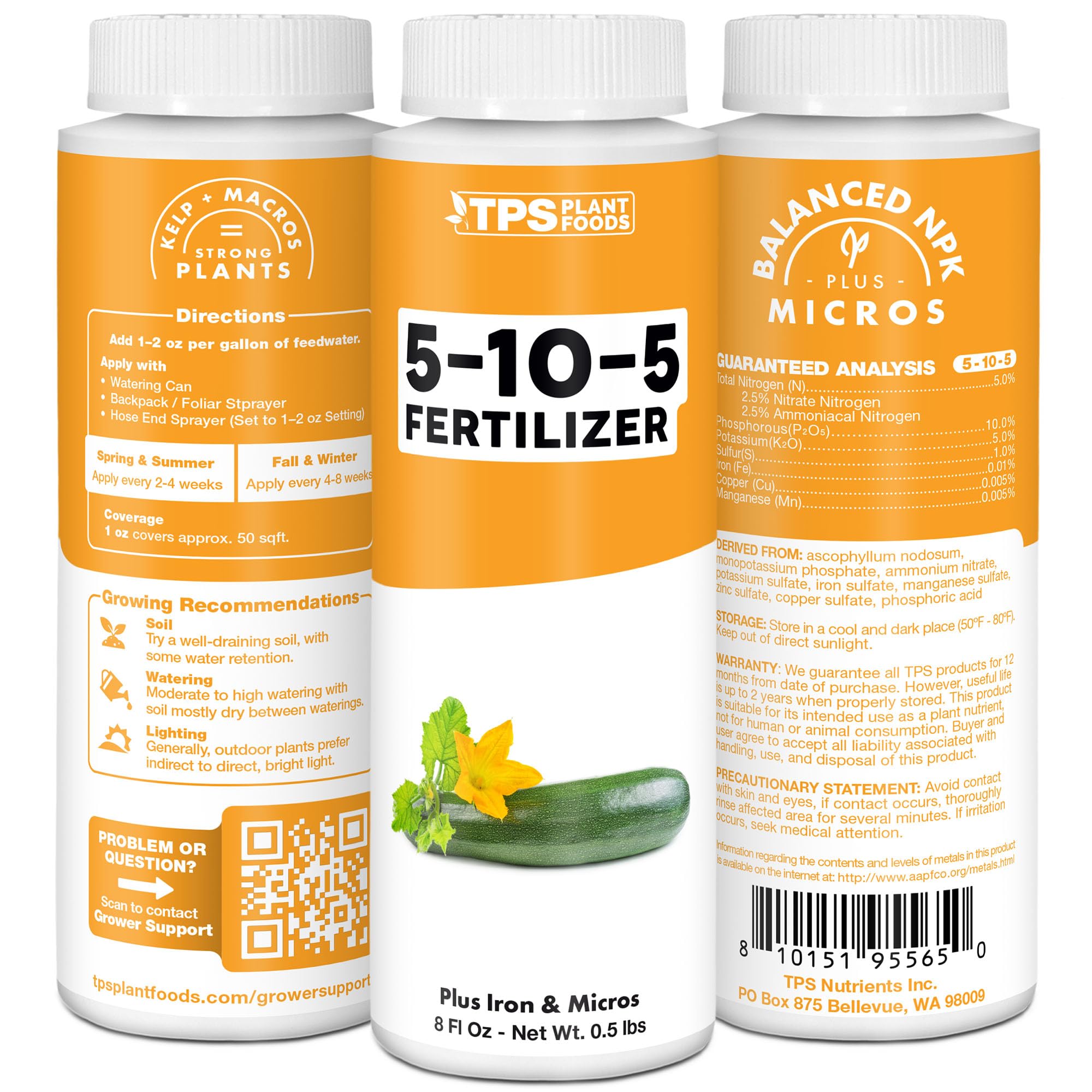 TPS NUTRIENTS 5-10-5 USA-made formula for reliable garden feeding