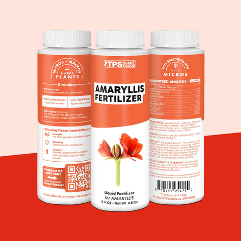 TPS NUTRIENTS Amaryllis Fertilizer supports growth cycle for next blooming.