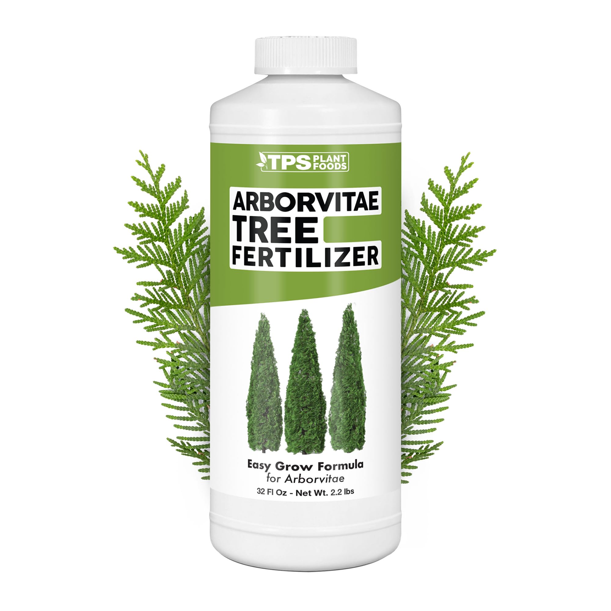 TPS NUTRIENTS Arborvitae tree fertilizer bottle promotes healthy growth and vibrant color.