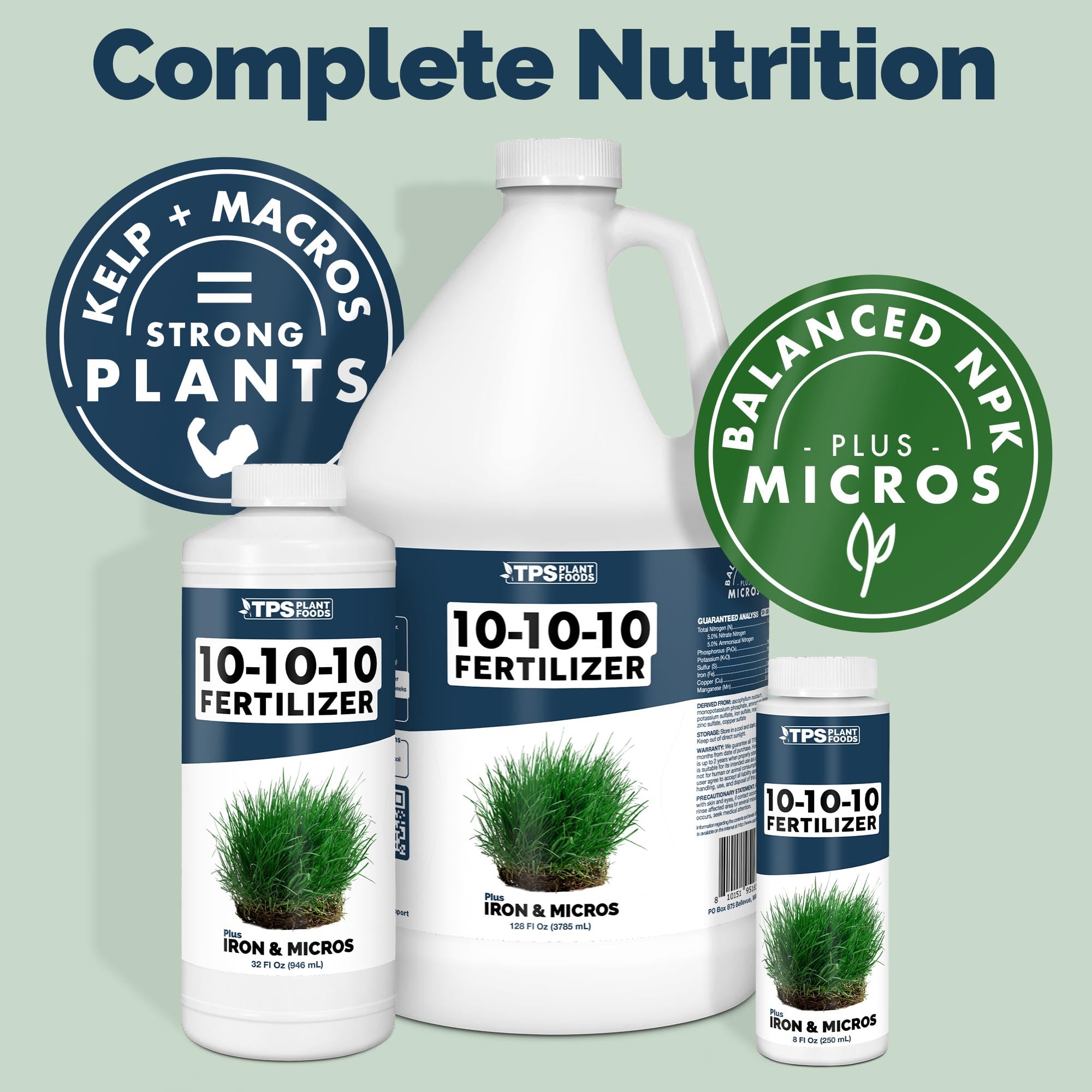 TPS NUTRIENTS balanced NPK liquid feeding spray applied on lawn for healthy growth.