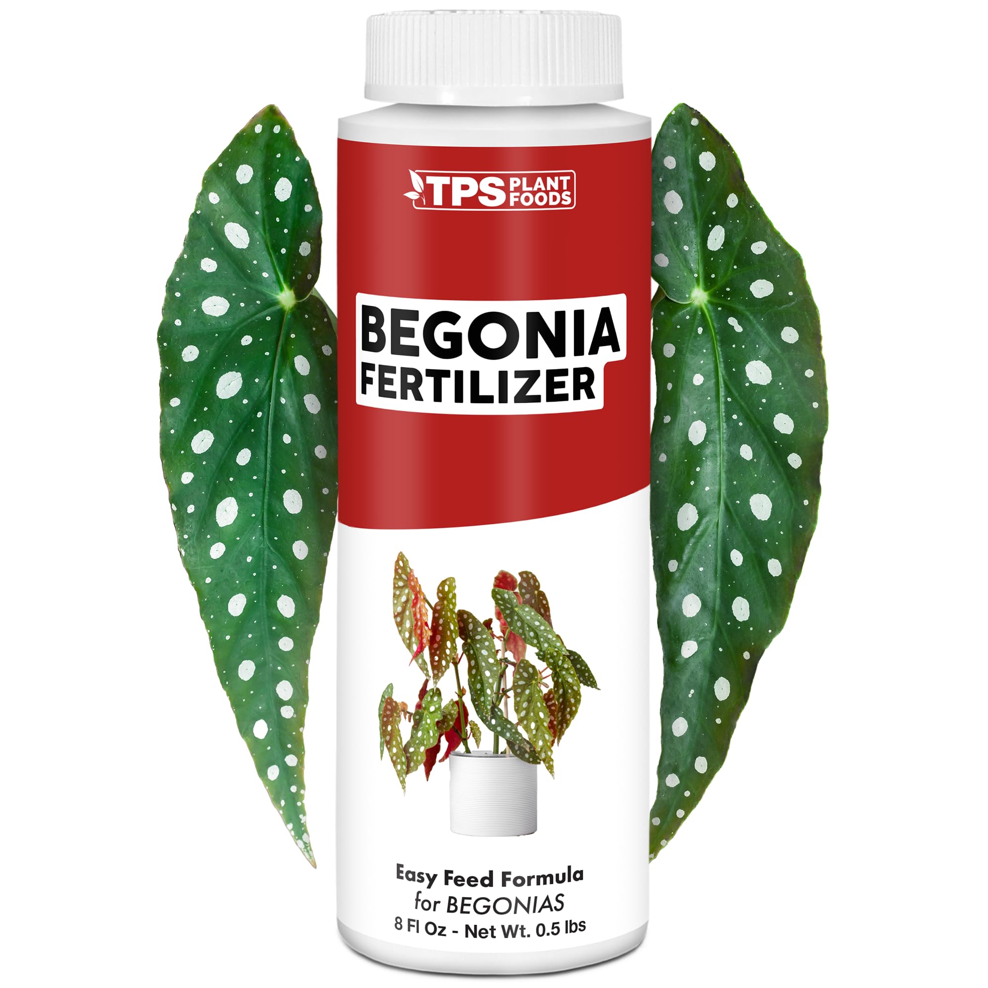 TPS NUTRIENTS Begonia Fertilizer bottle supports all begonia varieties for vibrant indoor color.