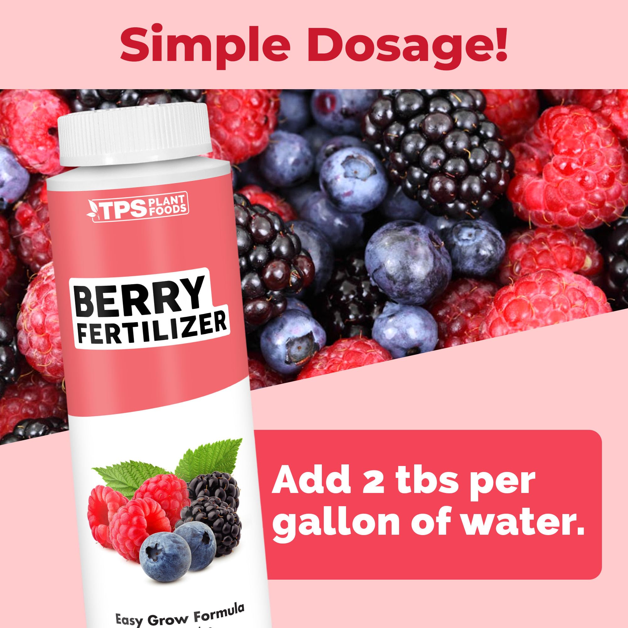 TPS NUTRIENTS Berry Fertilizer boosts healthy growth in berry plants.