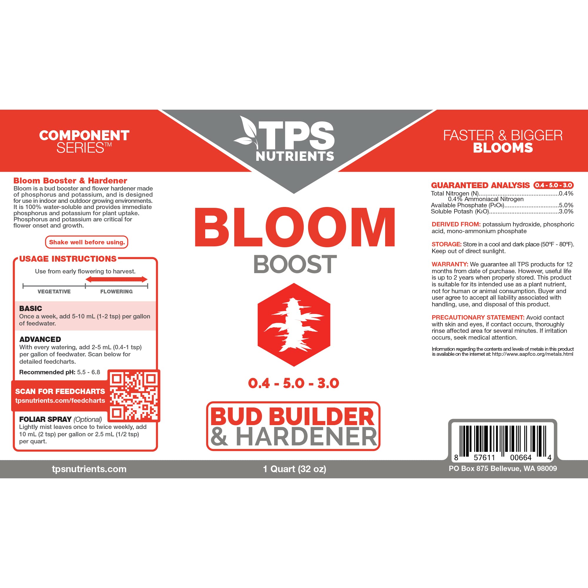 TPS Nutrients Bloom Bud Builder bloom closeup highlights vibrant flower development