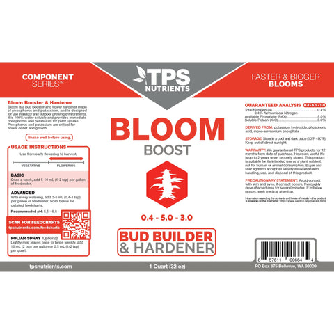 TPS Nutrients Bloom Bud Builder bloom closeup highlights vibrant flower development