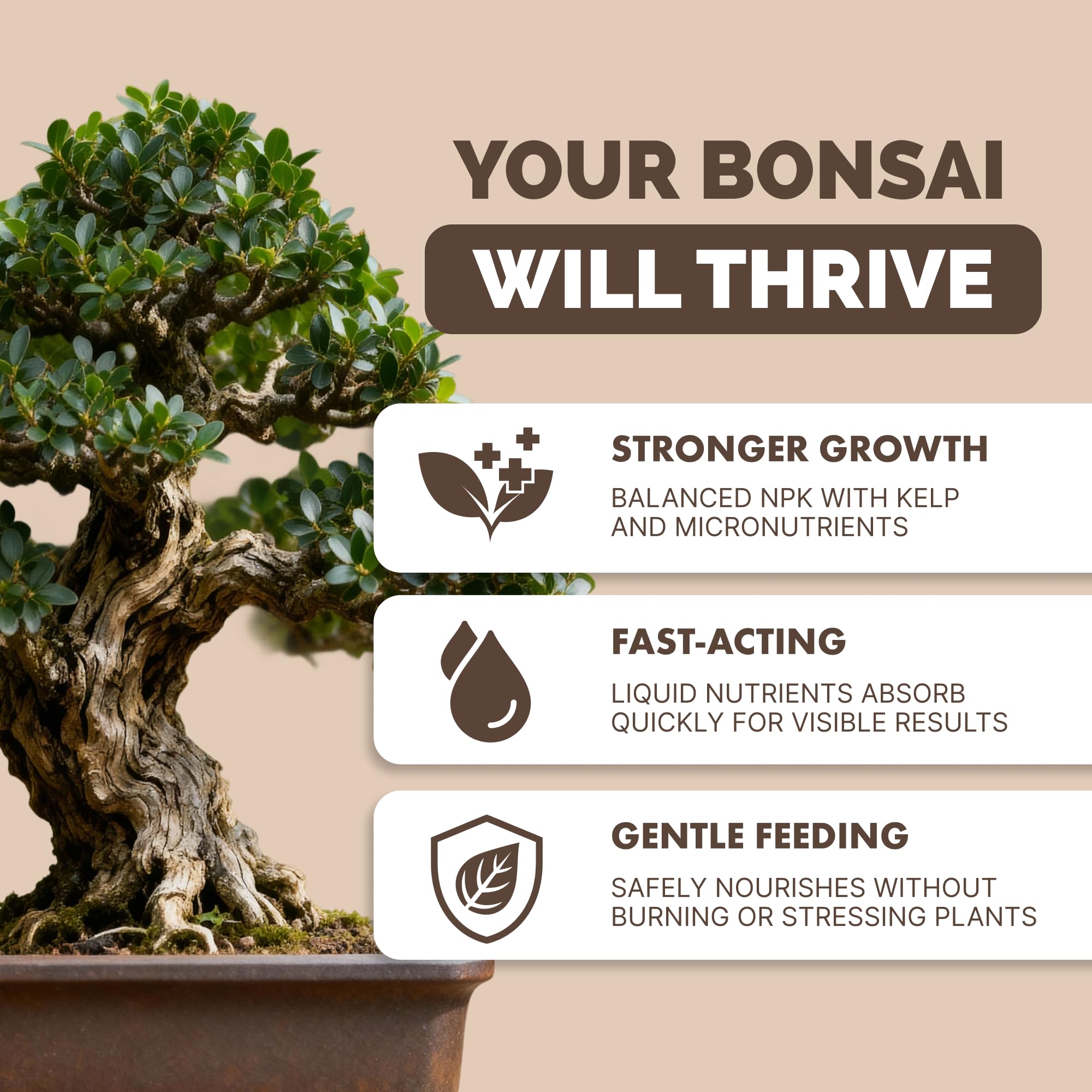TPS NUTRIENTS Bonsai Fertilizer pour showing controlled application.