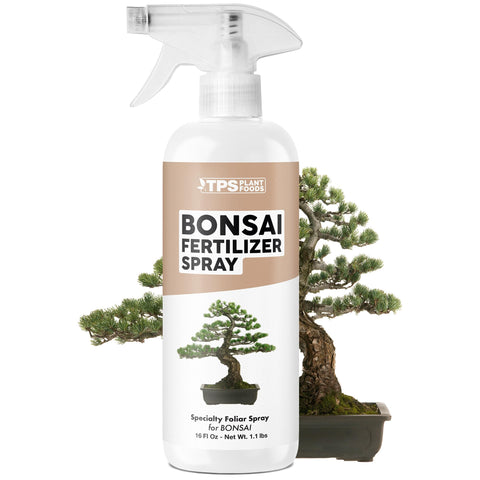 TPS NUTRIENTS Bonsai Fertilizer Spray delivering a fine mist for easy foliar feeding.