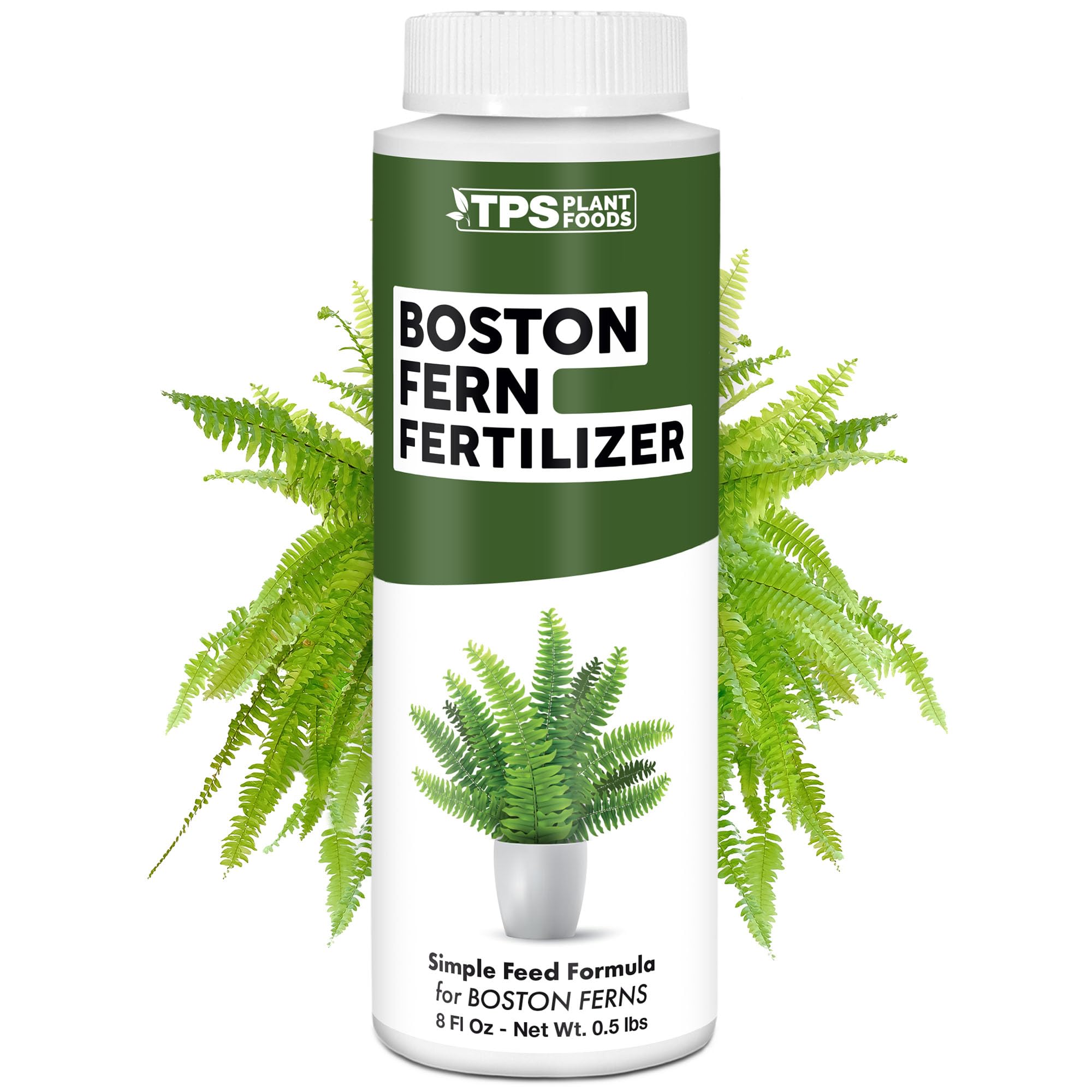 TPS Nutrients Boston Fern Fertilizer bottle ready to nourish lush fronds.