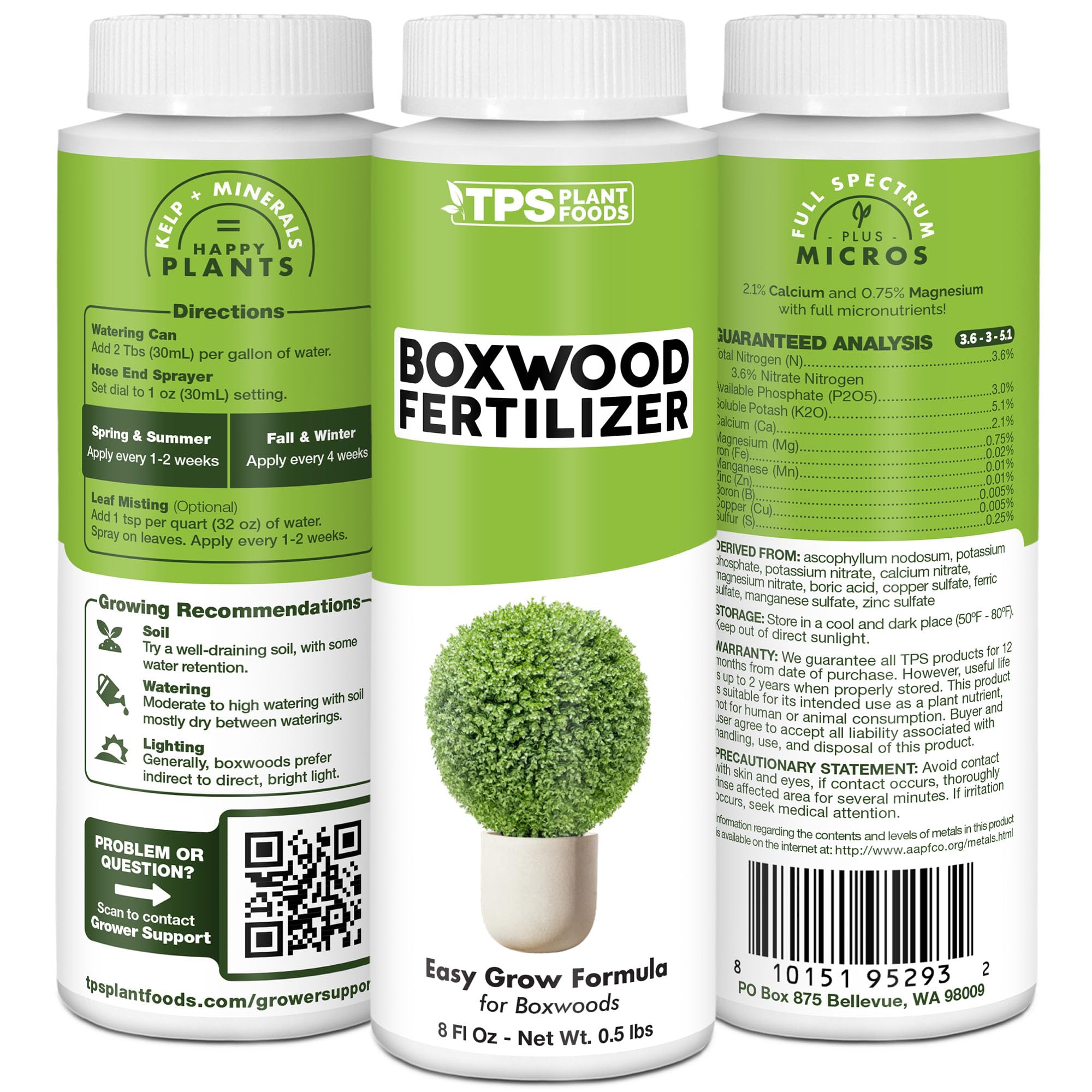 TPS NUTRIENTS Boxwood Fertilizer hedge-border-friendly formula for borders