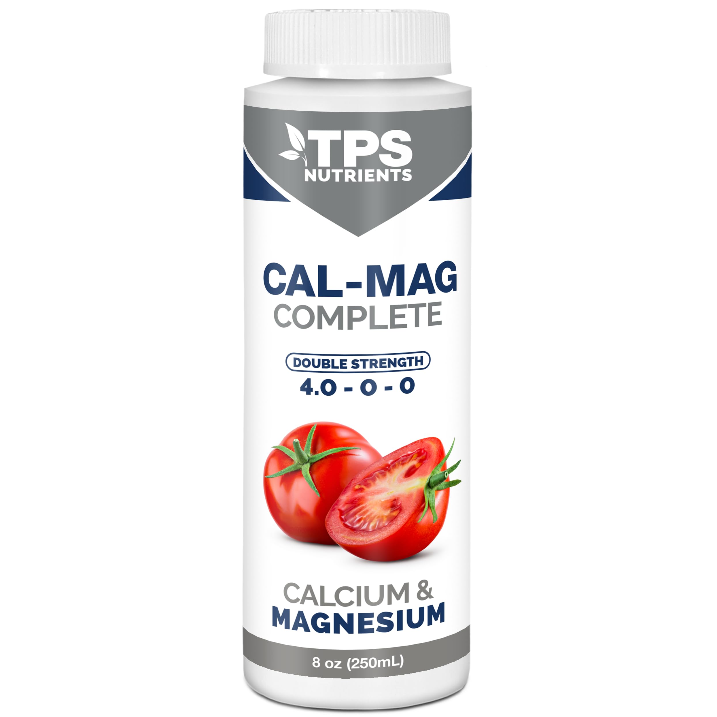 TPS NUTRIENTS Cal-Mag Complete bottle label highlighting essential calcium and magnesium support for plants