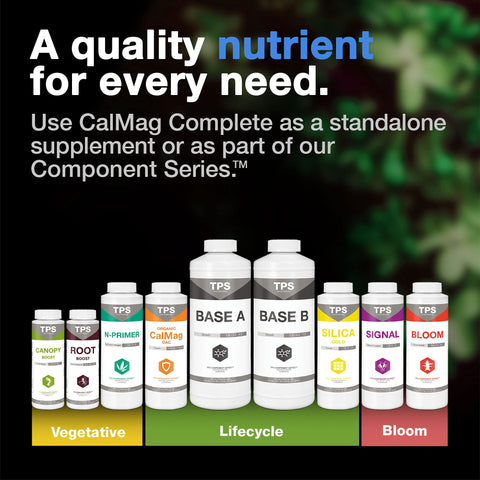 TPS NUTRIENTS Cal-Mag Complete in-use visual for soil and hydroponics