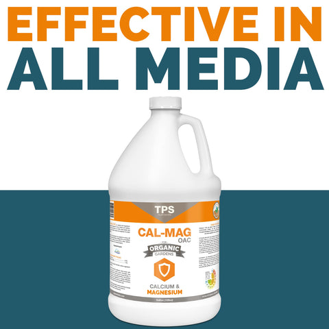 TPS NUTRIENTS Organic Cal-Mag OAC bottle label with easy-to-measure mixing