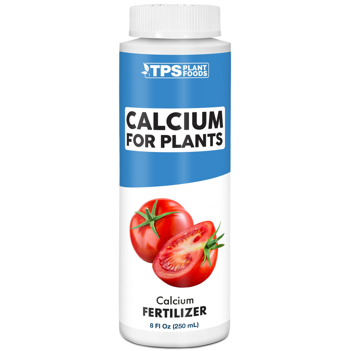 TPS NUTRIENTS Calcium for Plants bottle closeup, reliable calcium source for robust growth.