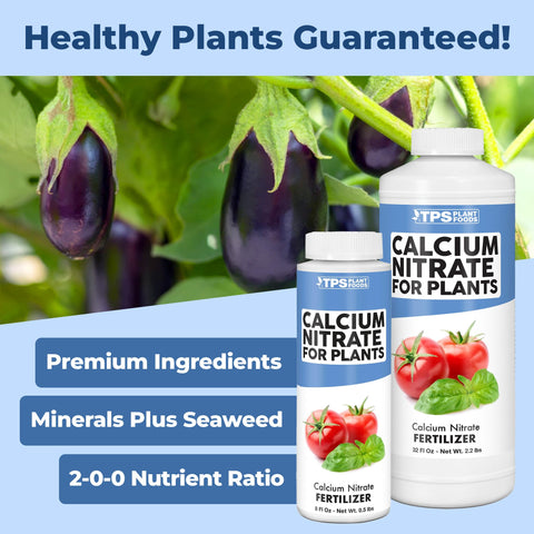 TPS Nutrients Calcium Nitrate promotes rapid leaf growth for healthier plants.