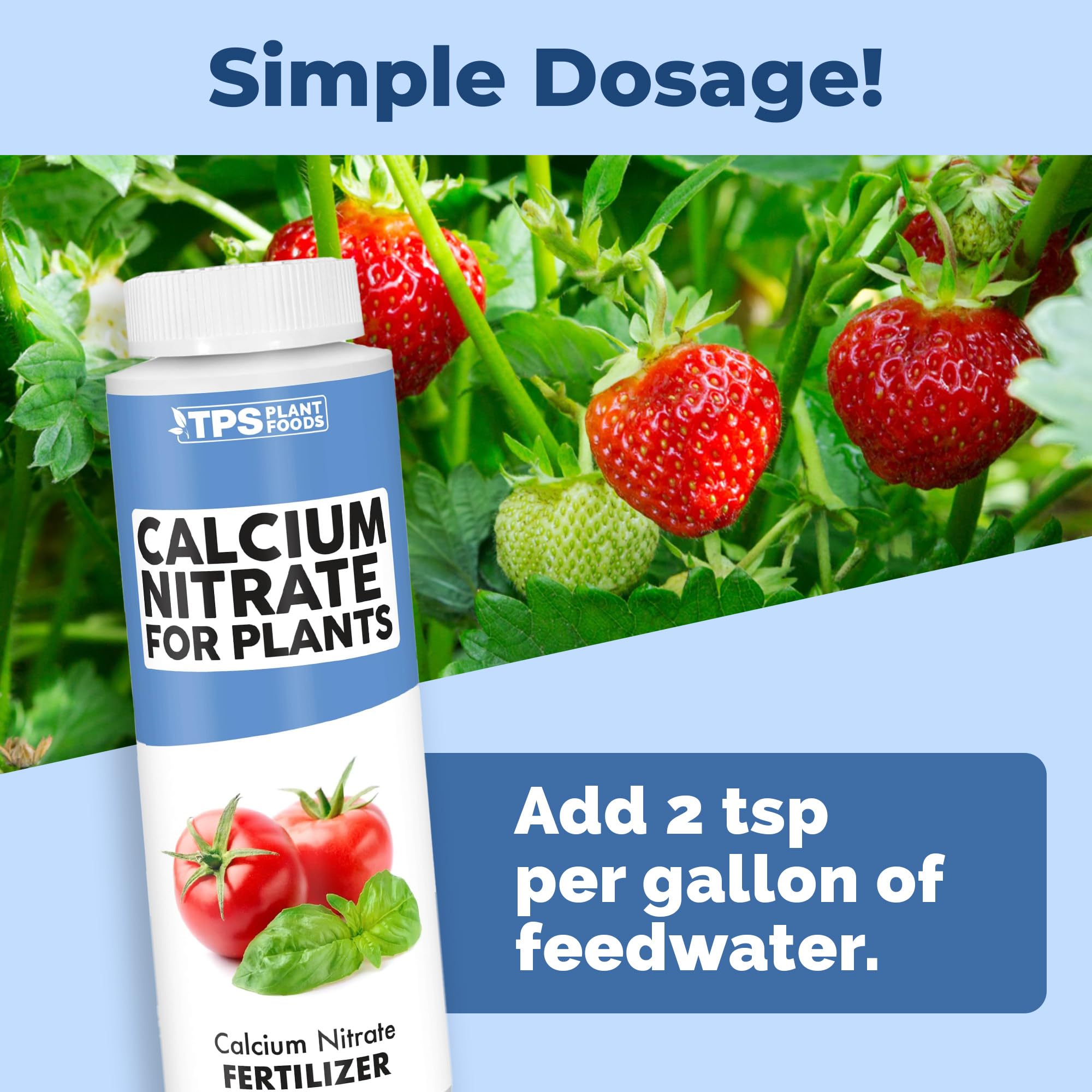TPS Nutrients Calcium Nitrate fosters strong cell walls and sturdy stems.