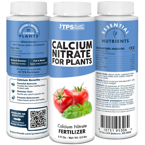 TPS Nutrients Calcium Nitrate Made in USA for reliable garden nutrition.