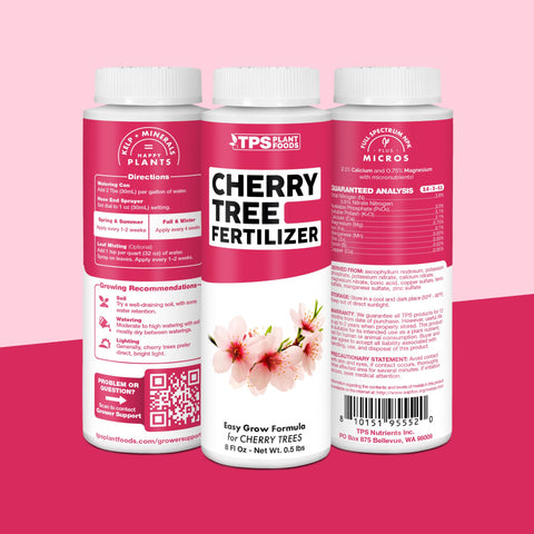 TPS NUTRIENTS Cherry Tree Fertilizer garden-scene suits home garden use.