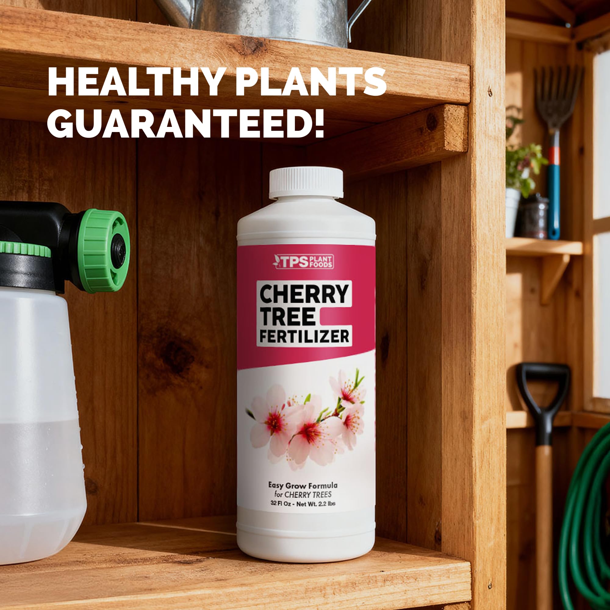 TPS NUTRIENTS cherry tree fertilizer garden setting for home orchards.