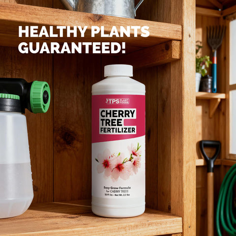 TPS NUTRIENTS cherry tree fertilizer garden setting for home orchards.